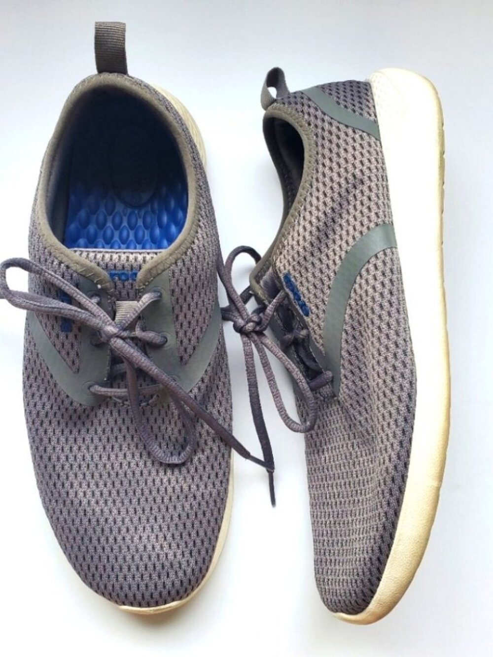 CROCS Mens Lite Ride Mesh Smoky Gray Sneakers, Size 11